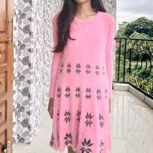 Cute Pink Sweater Dress