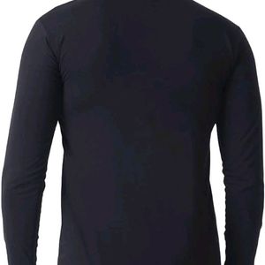 Black High Neck Tshirt  Full Sleeves  For Both M