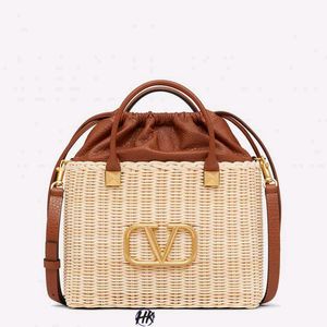 Valentino Garavani Beige VLogo Basket Handle Bag