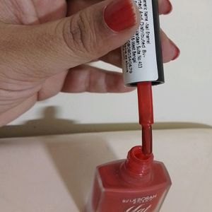 Matte Red Leather Finish Nail Paint