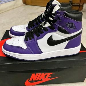 NIKE AIR JORDAN 1 COURT PURPLE 2.0 UK 7.5 (42)