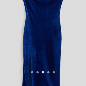 Blue Velvet Midi Dress From Savana Brand