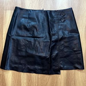 Leather Black Mini Skirt