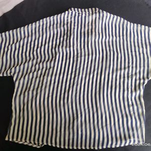 Blue Stripes Korean Shirt - L/XL