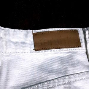 Bershka White Denim Cargo