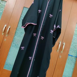 Most Trending Pink Bow Embroidery Abaya