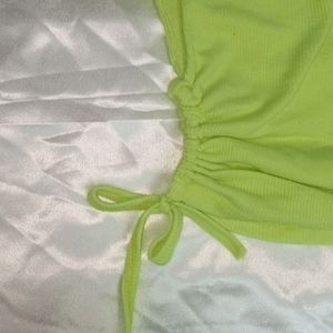 Neon Tie-up Cutout Top