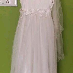 Mystery White Long Gown/New With Tag