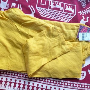 Srishti Pure Cotton Woven Churidar Yellow Payjama