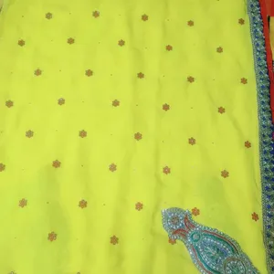 New Saree Yellow