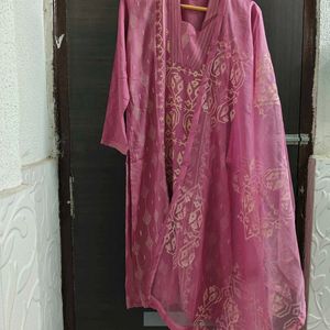 New Unused Jamdani Suit Organza Dupatta