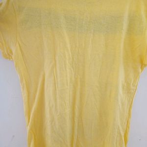 Women's Yellow Tshirt With Thought