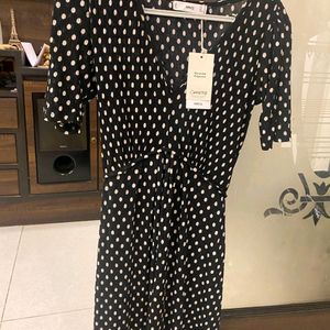 Pretty MANGO Black Polka Dot Dress