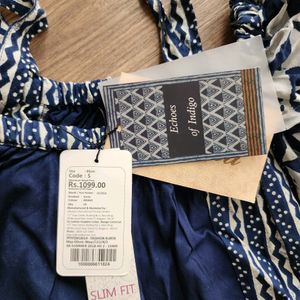 Brand New Asymmetrical Indigo Kurta