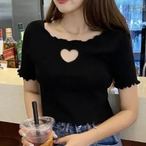 Heart Cut Out Crop Top