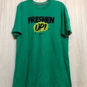 Nike Sea Green Cotton T Shirt