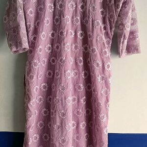 Beautiful lavender colour net kurta