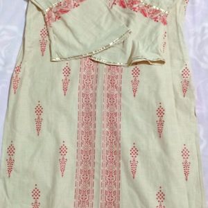 Ethnic Beige Kurti With Bell Sleeves From W Brand