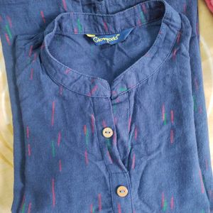 Glowworld Blue Printed Kurta