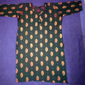 Green Kurti Top Look Like New