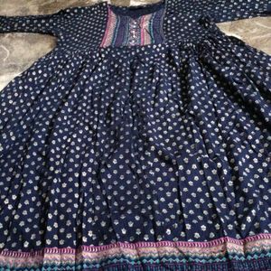 Blue XXL Anarkali Kurtis.