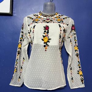 Korean Designer White Top