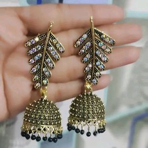 Black Jhumka Earrings