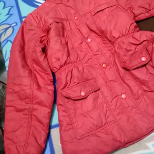 Red Hoodi Wool Jacket