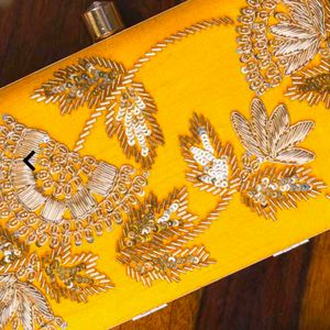 Embroidered Box Clutch Zardosi Work