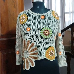 Crochet Floral Top