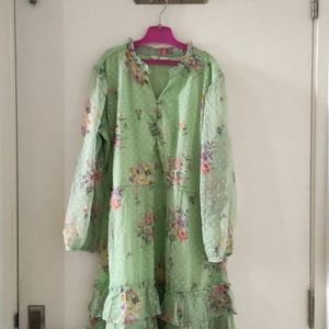 Green Floral Dress