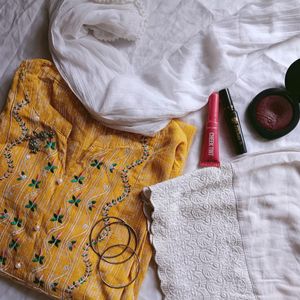 Mustard Straight Fit Kurta