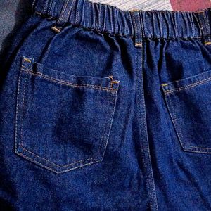 Women Mom Jeans Blue Stylish Western