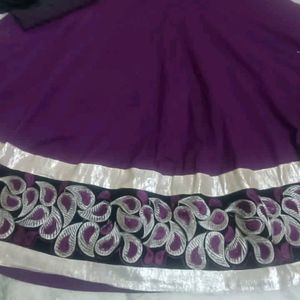 Like New Dark Purple Colour Long Frock.