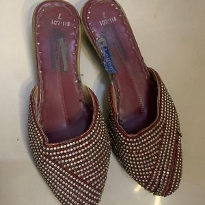 Flat Women Shoe- Rhinestone