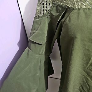 Bell Sleeve Olive Top