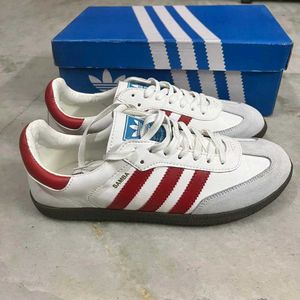 ADIDAS ORIGINALS SAMBA WHITE RED UK 8 (42)