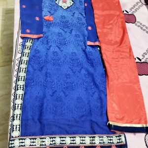 Georgette Kurti With Trouser Set