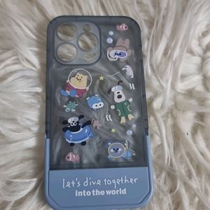 Blue Cartoon Iphone 13 Pro Case