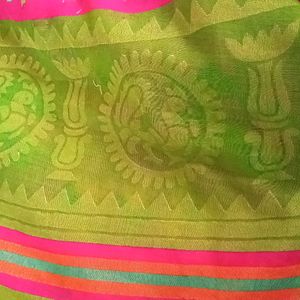 New Pure Cotton Patola Style Saree🌼