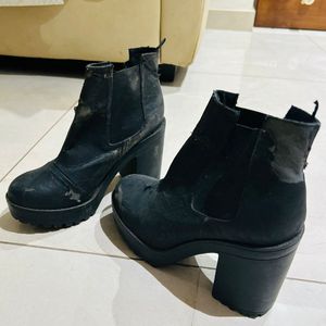 H&M Black Leather Boots