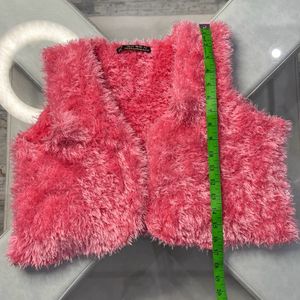 Pink Women’s Furr Jacket Party Wear