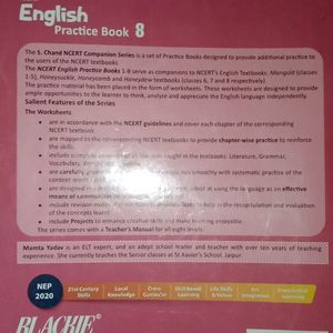 S. Chand Ncert English Practice Book Class 8th