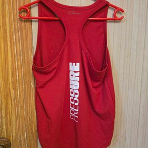 Clovia Dry Fit Red Tank Top