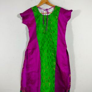 Pink And Green Kurti (Women's)