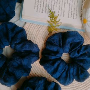 Beautiful Blue Hair Tie Scrunchie