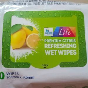 Premium Citrus Refreshing Wet wipes