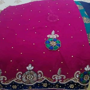 Festival Or Wedding Wear Designer Work Sari Stud