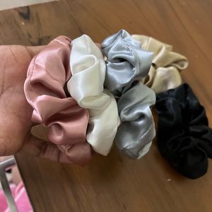 Silver Baer Hair Scrunchies