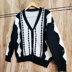 Black & White Designer Cardigan Size-42-44